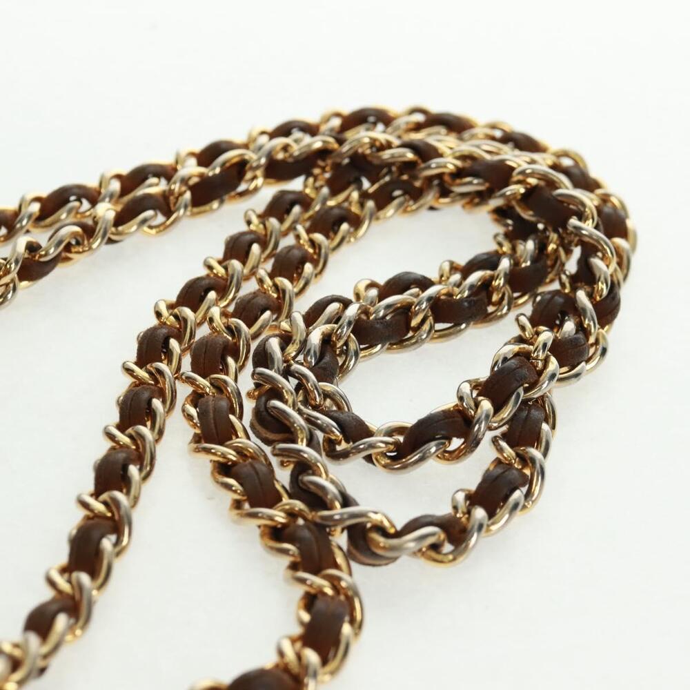 PRADA Chain Shoulder Bag Suede Brown Gold Auth ep12610 - Picture 15 of 16
